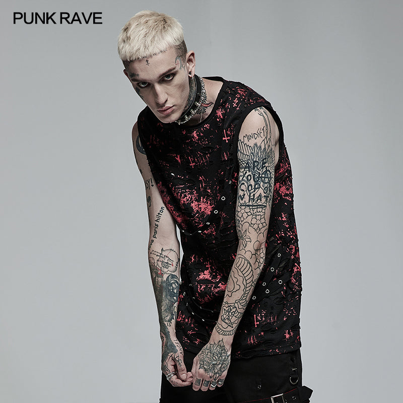 WT-716BXM Punk Daily Wear Printing Sleeveless T-shirt