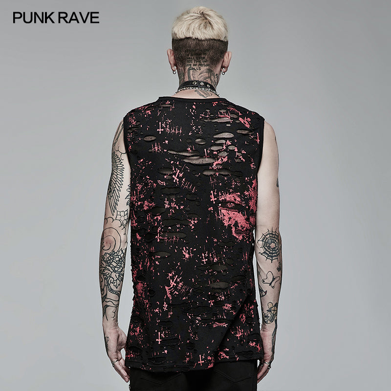 WT-716BXM Punk Daily Wear Printing Sleeveless T-shirt