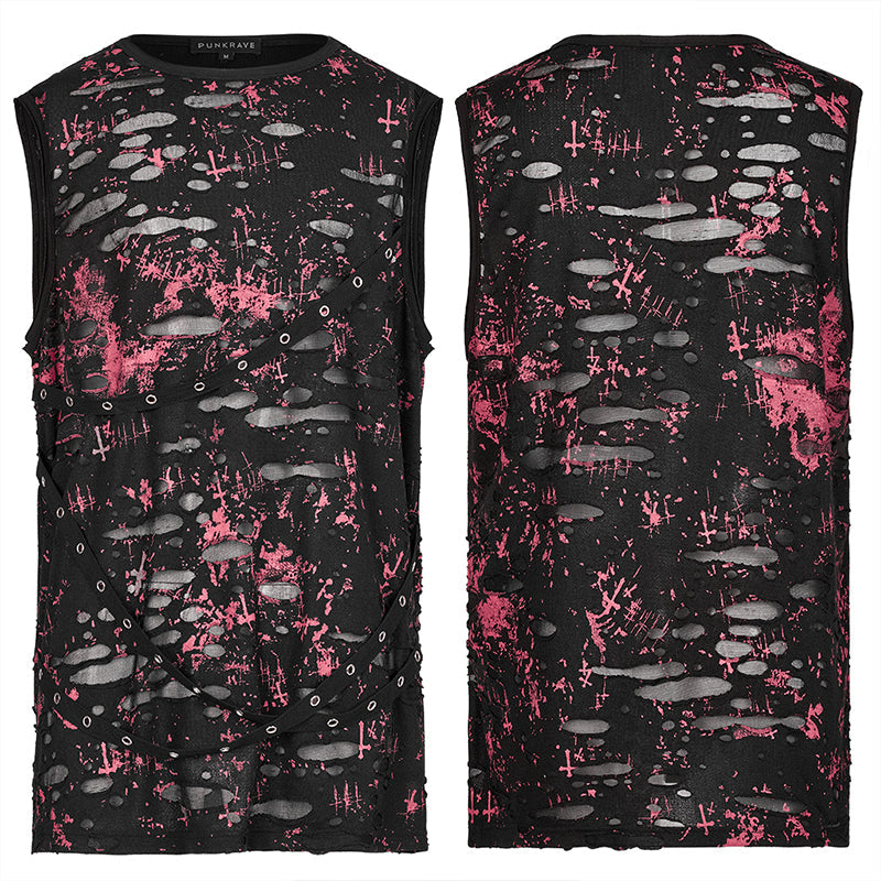 WT-716BXM Punk Daily Wear Printing Sleeveless T-shirt