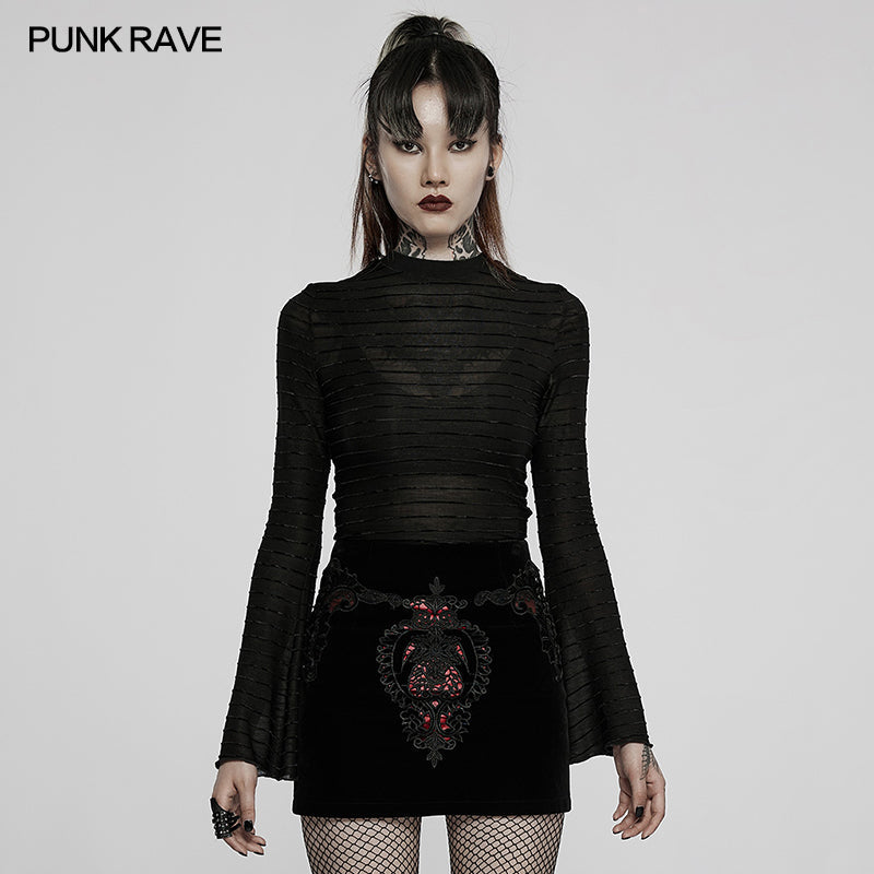 WT-739TCF Daily Gothic stripe T-shirt
