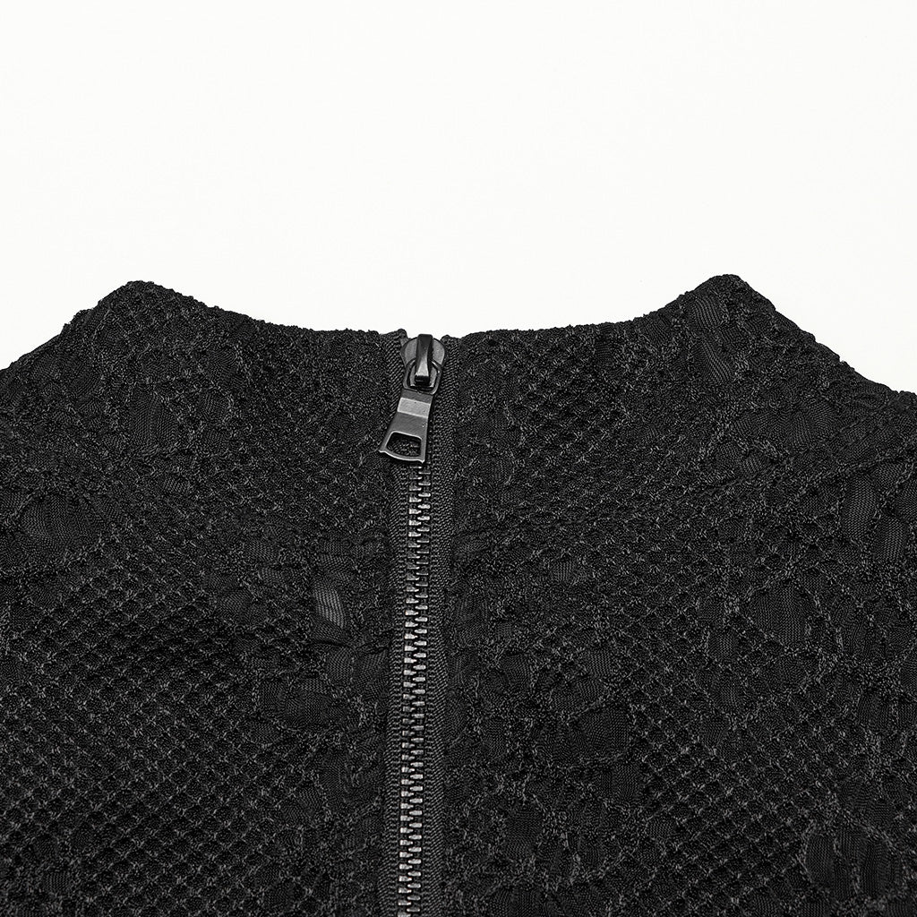 Goth jacquard knitted fabric long sleeve T-shirt WT-826TCM - Punk Rave Original Designer Clothing