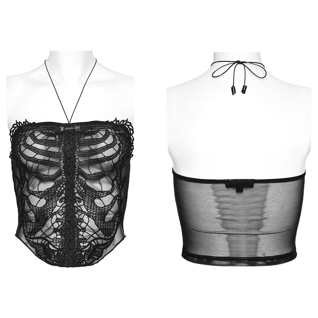 Goth Skeleton cami top WT-881