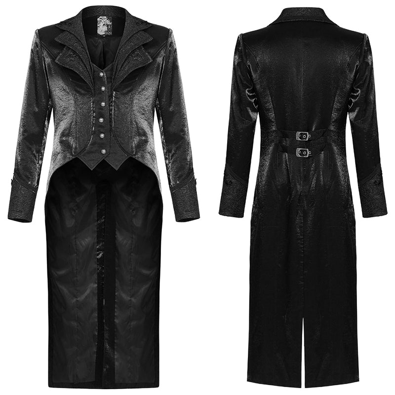 WY-1243LCM Gothic ornate multilayer collar coat