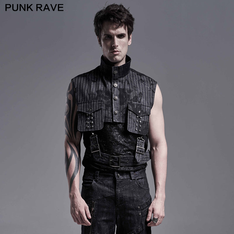 WY-1288DQM PUNK mens short shirt