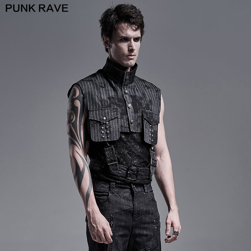 WY-1288DQM PUNK mens short shirt