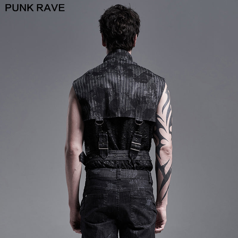 WY-1288DQM PUNK mens short shirt
