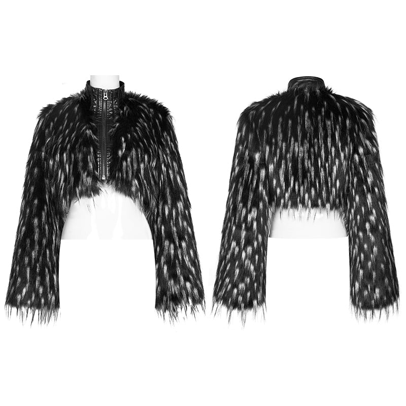 WY-1314MDF Goth Dark Plush Short Coat