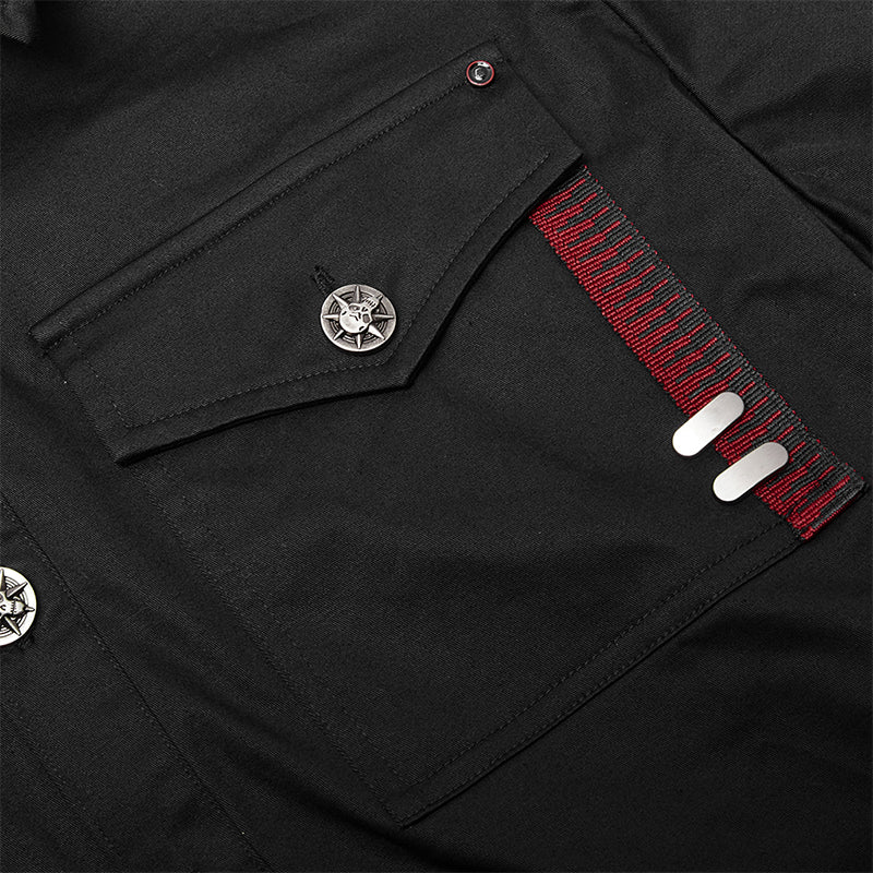 WY-1342CCM Goth Spliced Shirt