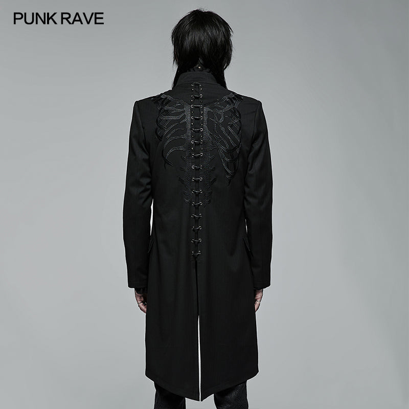 WY-1371XCM Goth handsome medium length embroidered jacket