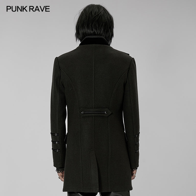 WY-1442XCM Goth faux wool coat