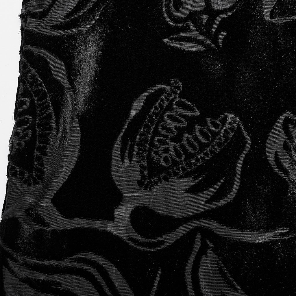 Goth piranha pattern velvet shirt WY-1468CCM - Punk Rave Original Designer Clothing