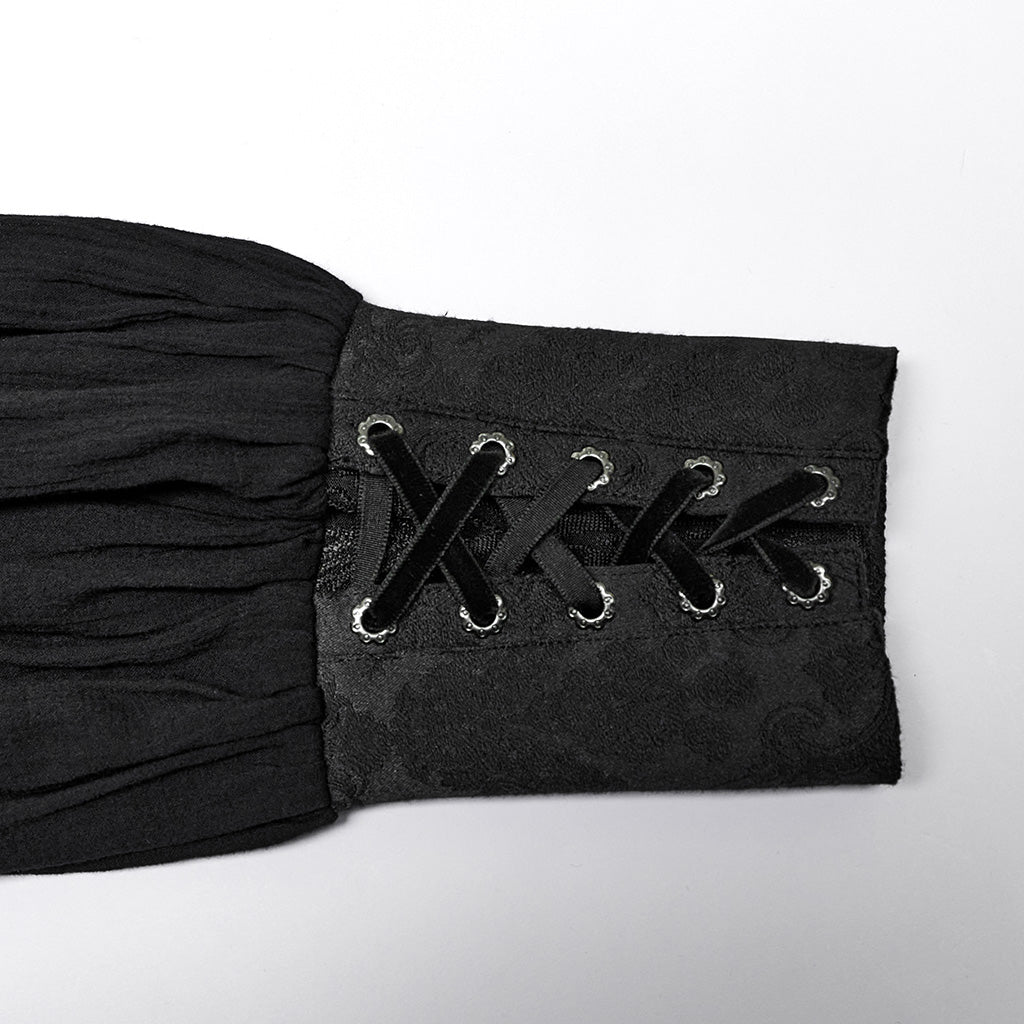 Goth lantern sleeve stand collar shirt WY-1483CCM - Punk Rave Original Designer Clothing