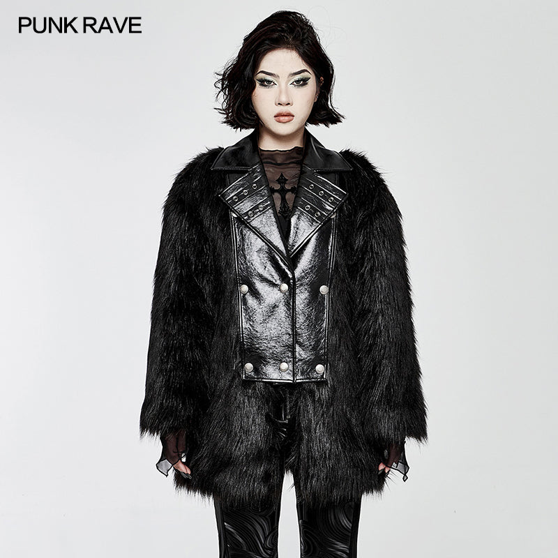 Punk imitation mental wire ripped sweater