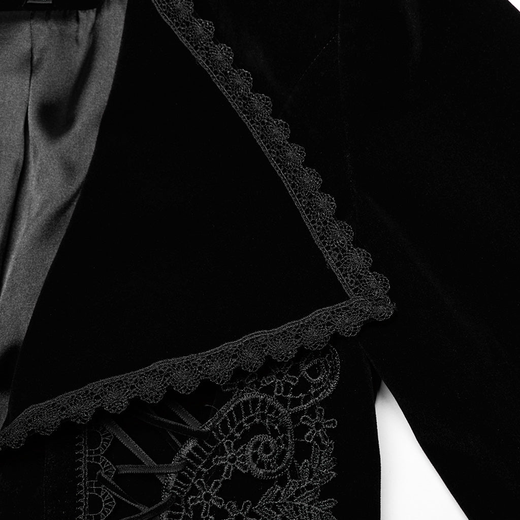 Goth velveteen jacket WY-1535LDF WY-1535DQF - Punk Rave Original Designer Clothing