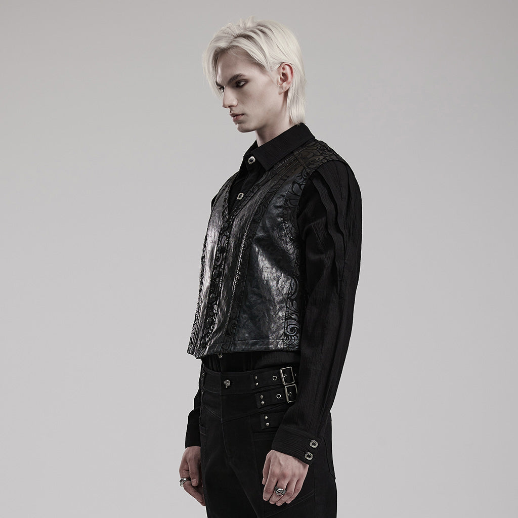 Goth printed waistcoat WY-1543MJM - Punk Rave Original Designer Clothing