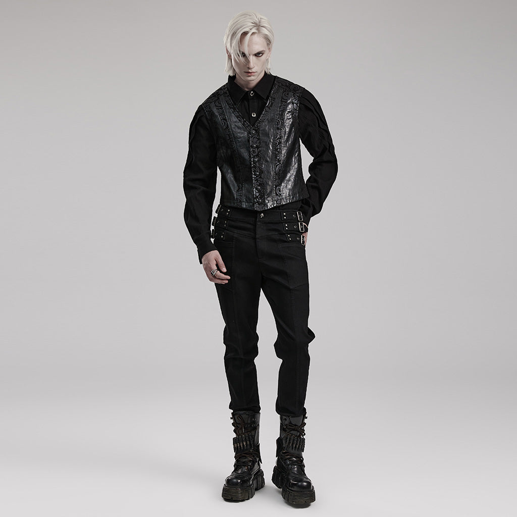 Goth printed waistcoat WY-1543MJM - Punk Rave Original Designer Clothing