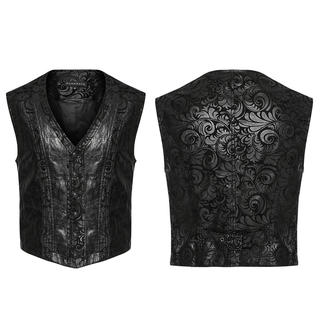 Goth printed waistcoat WY-1543MJM - Punk Rave Original Designer Clothing