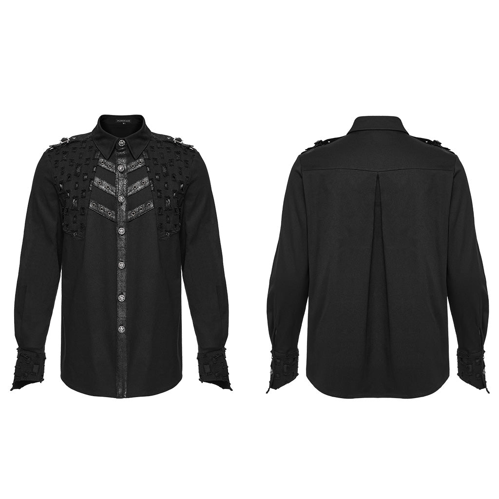 Punk decadent long sleeve shirt WY-1552CCM - Punk Rave Original Designer Clothing