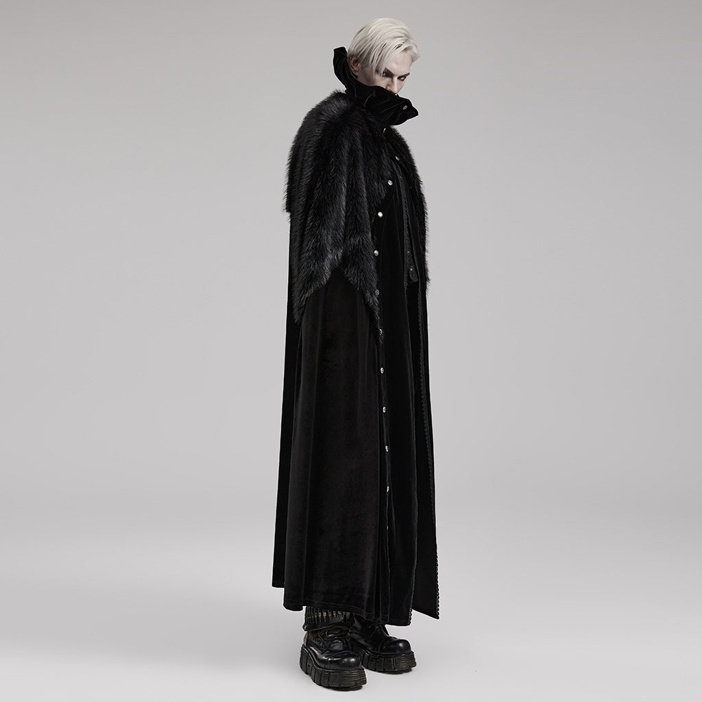 Goth ornate fleece cloak WY-1559DPM