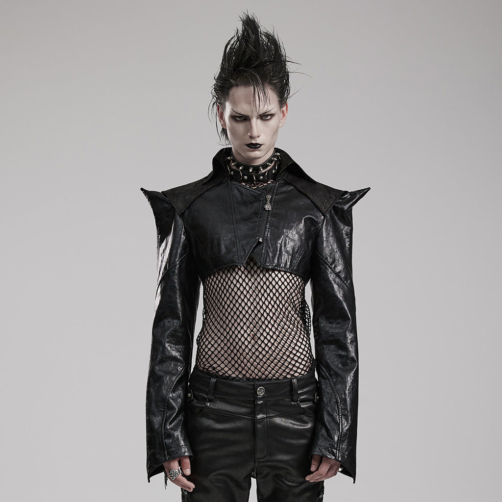 Punk super short faux leather jacket WY-1564PDM - Punk Rave Original Designer Clothing