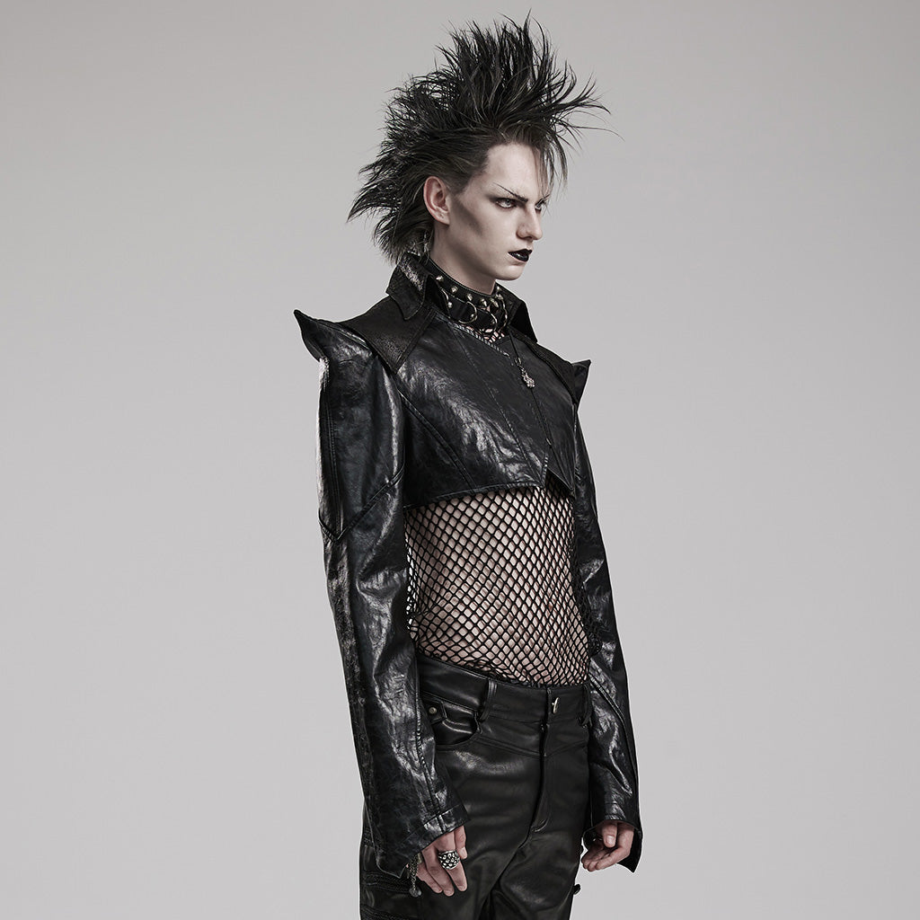 Punk super short faux leather jacket WY-1564PDM - Punk Rave Original Designer Clothing