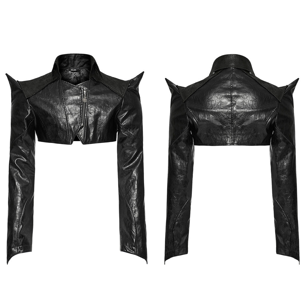 Punk super short faux leather jacket WY-1564PDM - Punk Rave Original Designer Clothing