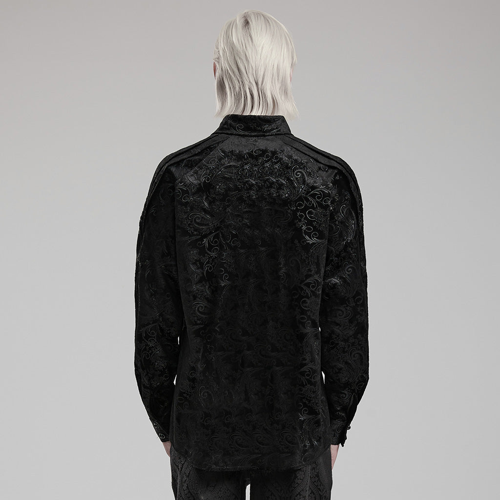Goth embossed pattern shirt WY-1571CCM - Punk Rave Original Designer Clothing