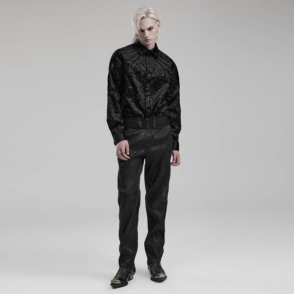 Goth embossed pattern shirt WY-1571CCM - Punk Rave Original Designer Clothing
