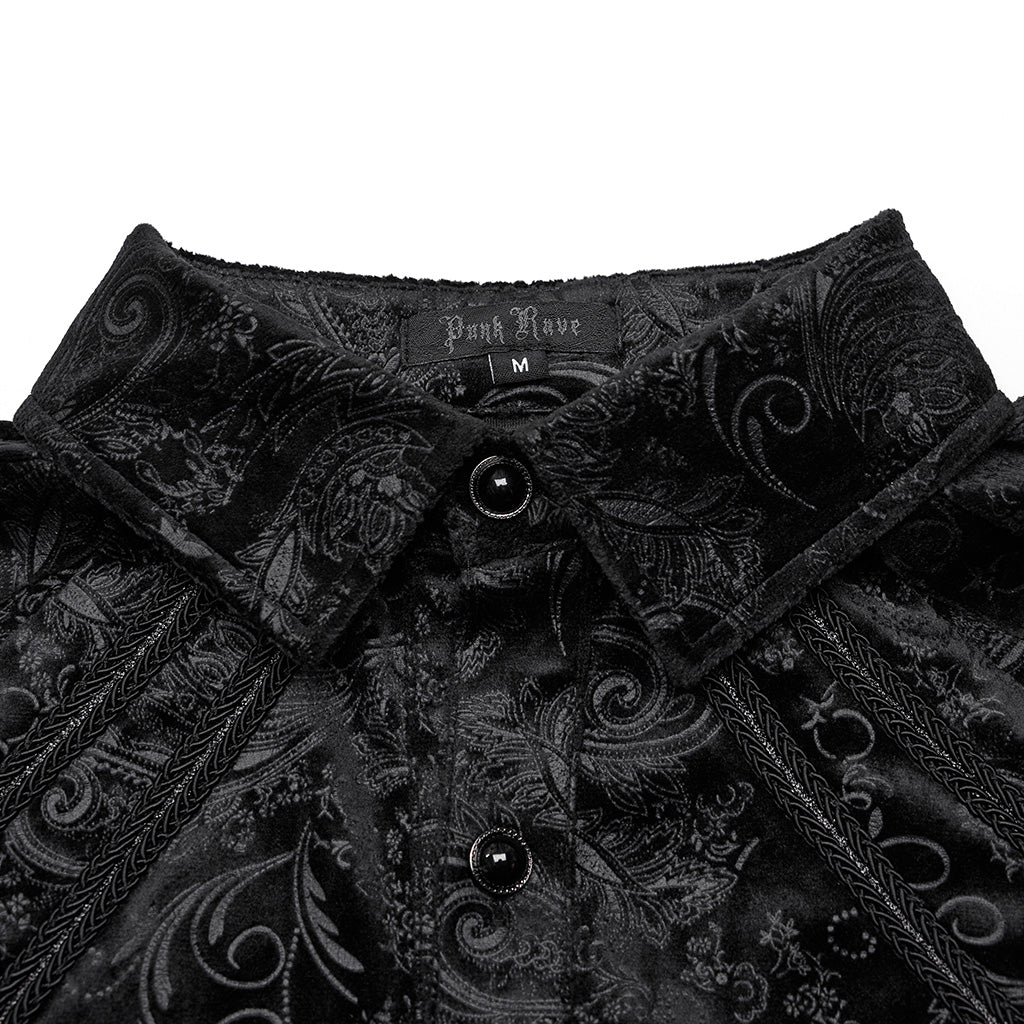 Goth embossed pattern shirt WY-1571CCM - Punk Rave Original Designer Clothing