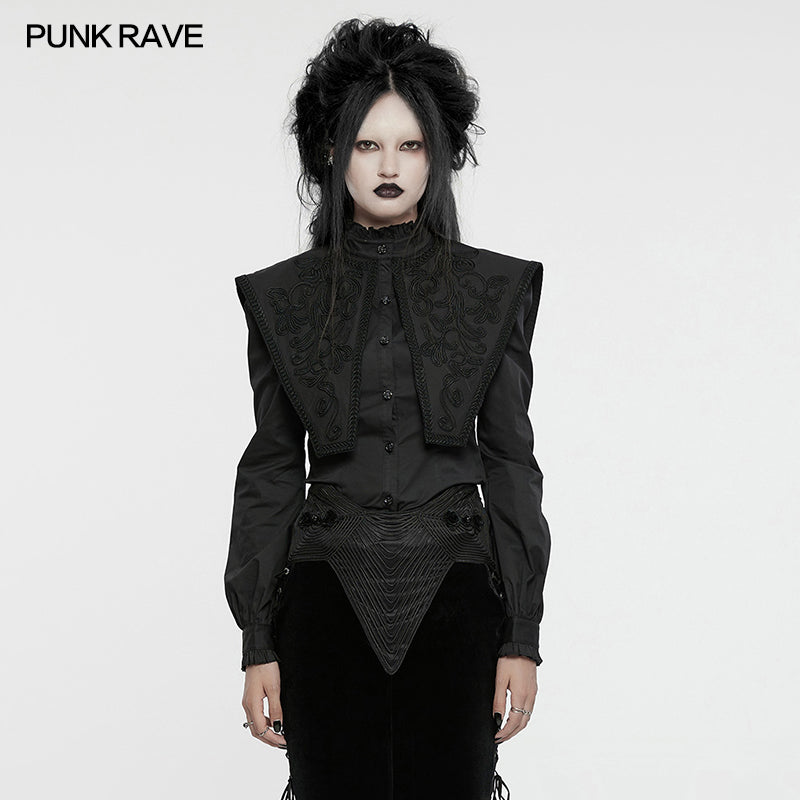 Retro goth wide shoulder shirt WY-1652