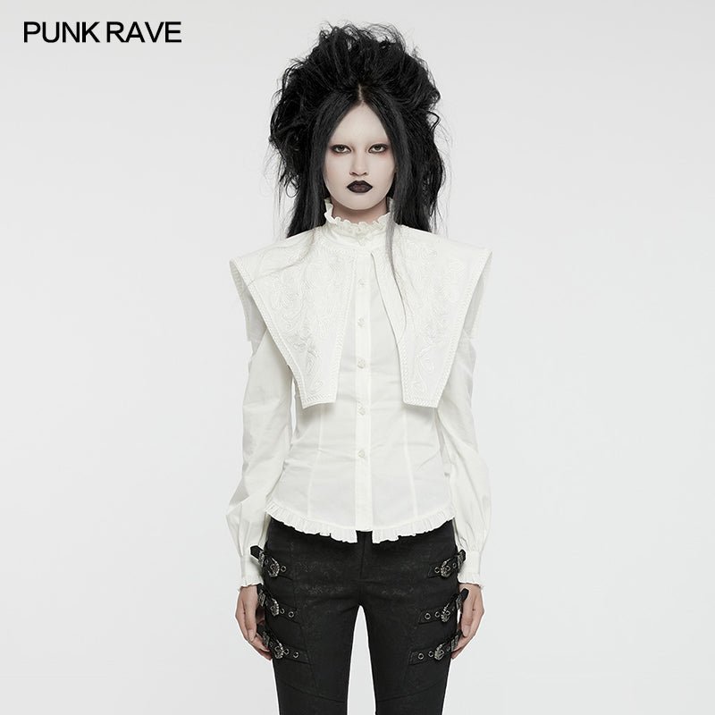 Retro goth wide shoulder shirt WY-1652