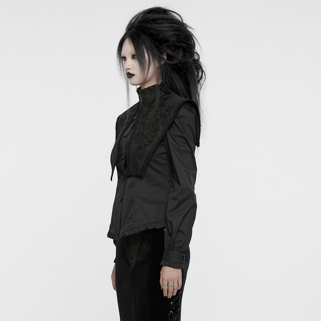 Retro goth wide shoulder shirt WY-1652