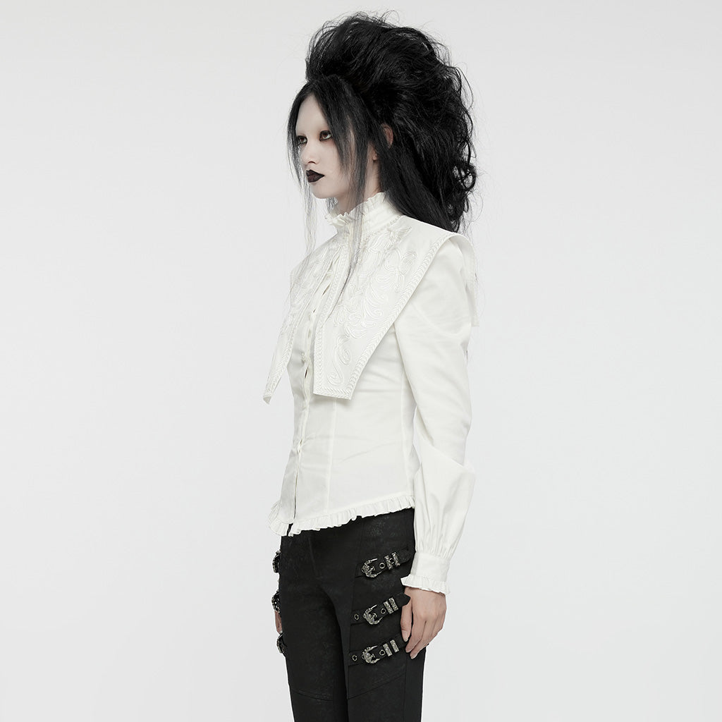 Retro goth wide shoulder shirt WY-1652