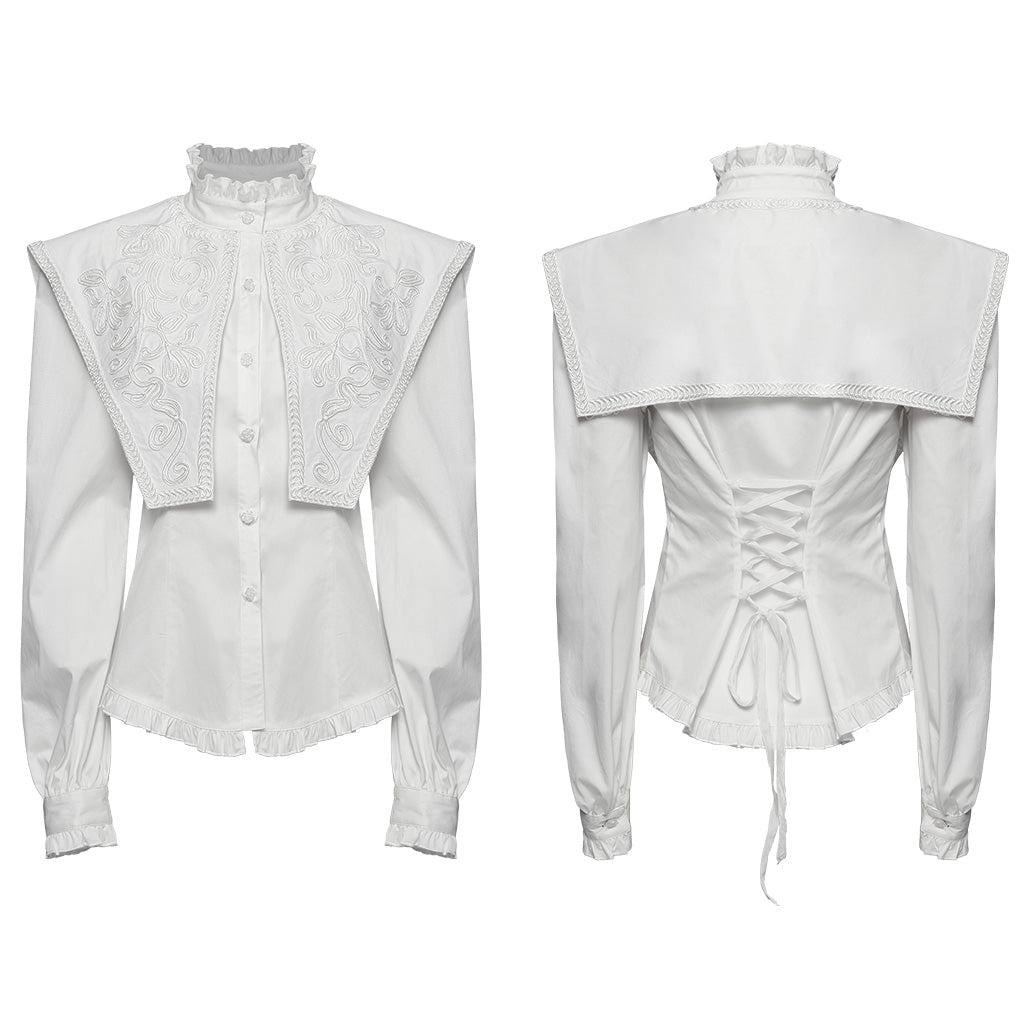 Retro goth wide shoulder shirt WY-1652