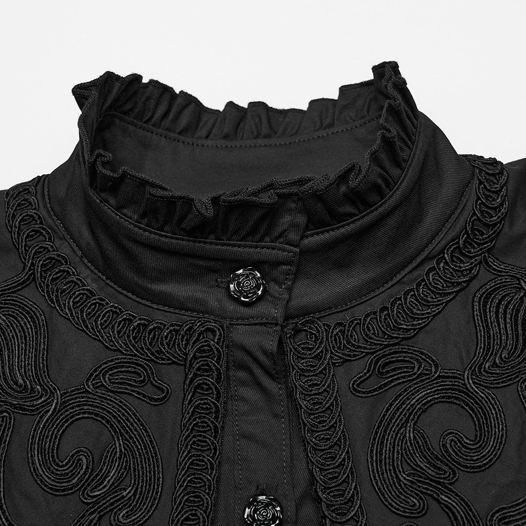 Retro goth wide shoulder shirt WY-1652