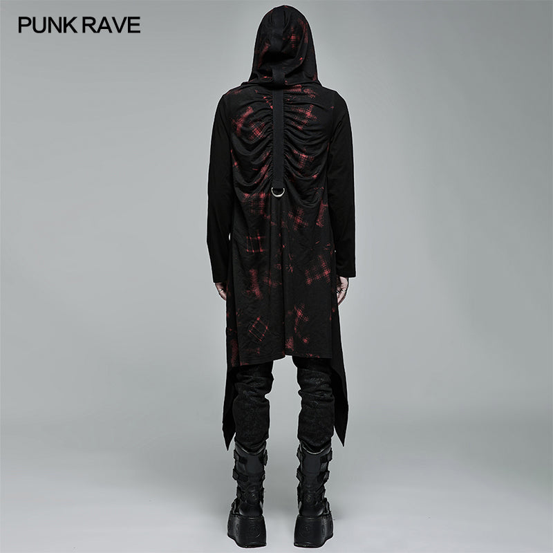 WY-1382WYM Goth printed knitted coat