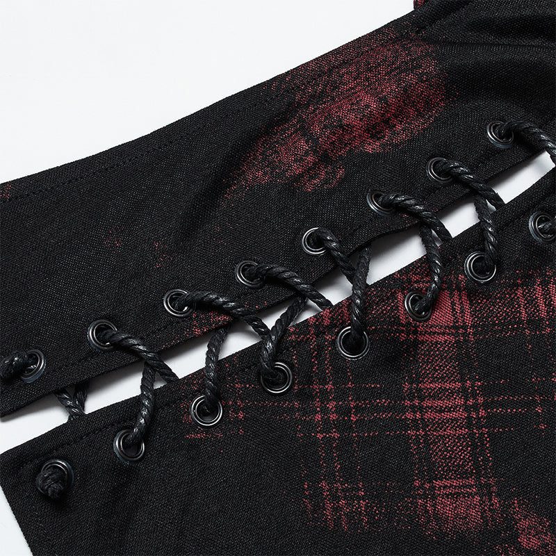 WY-1382WYM Goth printed knitted coat