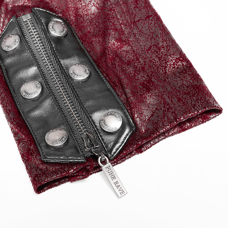 Popular Punk Rave Jacket Y-349 Studded Special Hot Fit Leather Long Gothic Coat