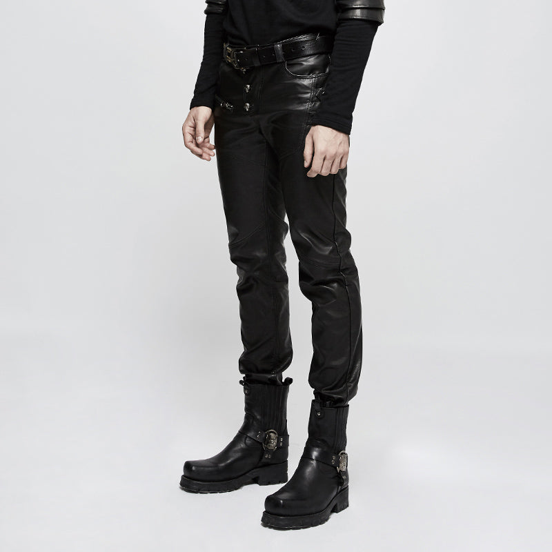 Punk PU Leather Pants