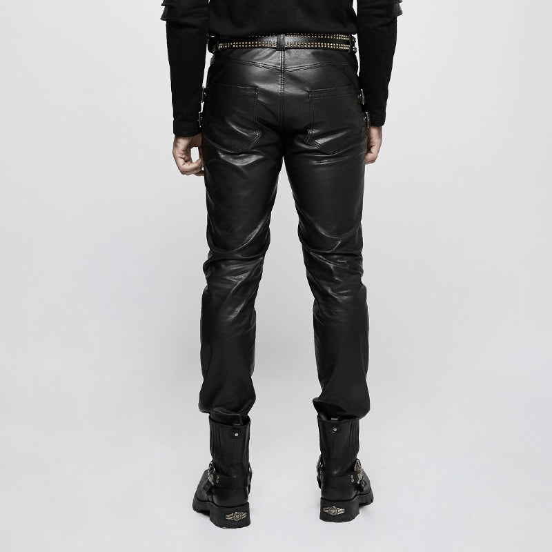 Punk PU Leather Pants