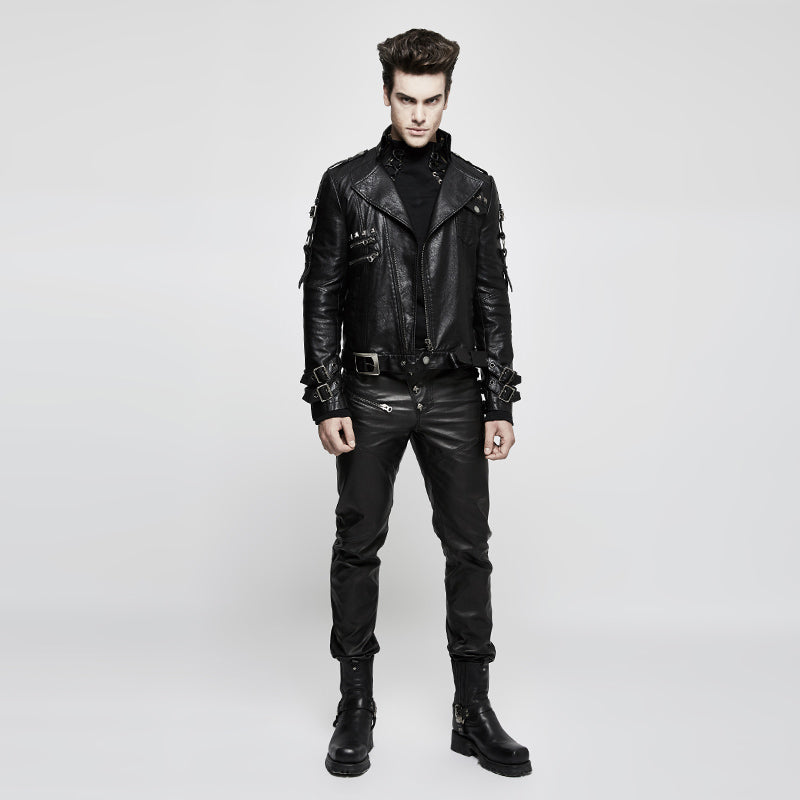 Punk PU Leather Pants