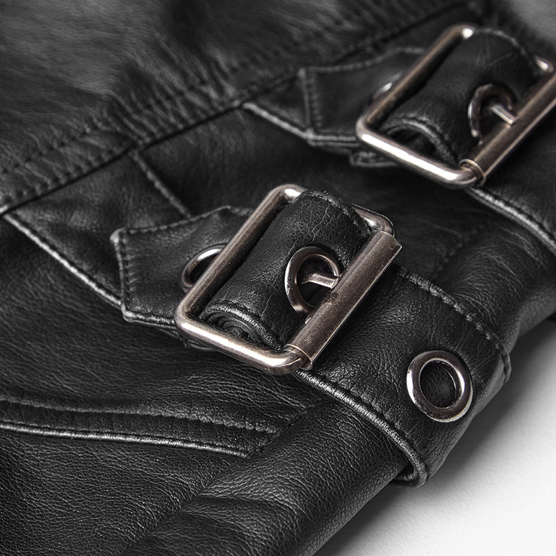 Punk PU Leather Pants