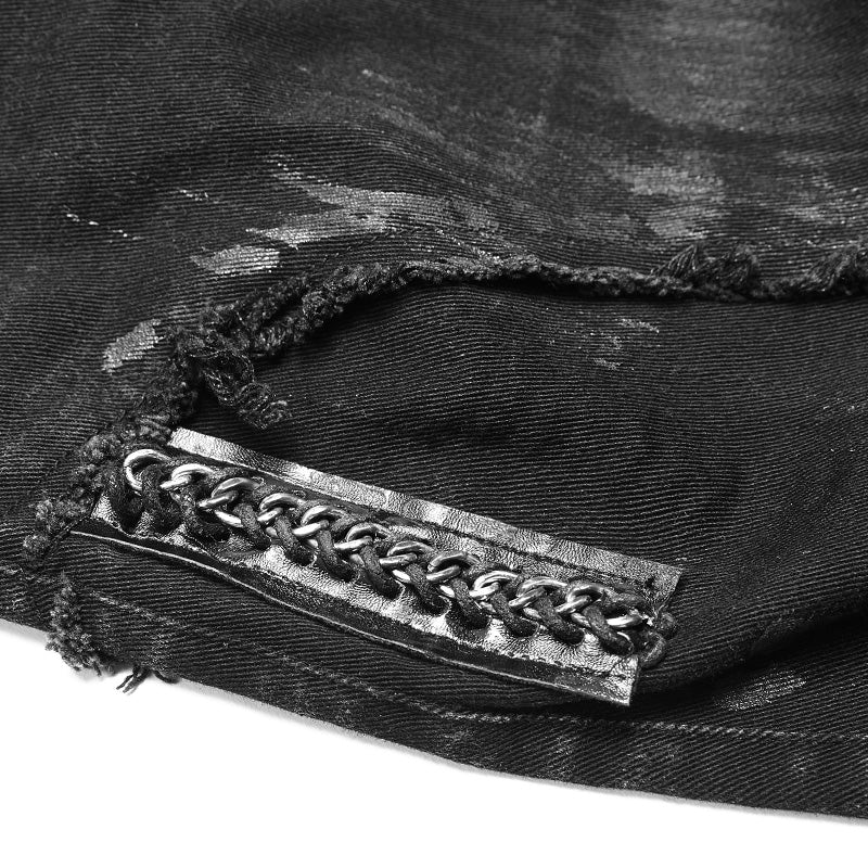 Punk Broken Hole Net Trousers - Punk Rave Original Designer Clothing