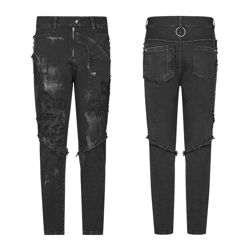 Punk Broken Hole Net Trousers - Punk Rave Original Designer Clothing