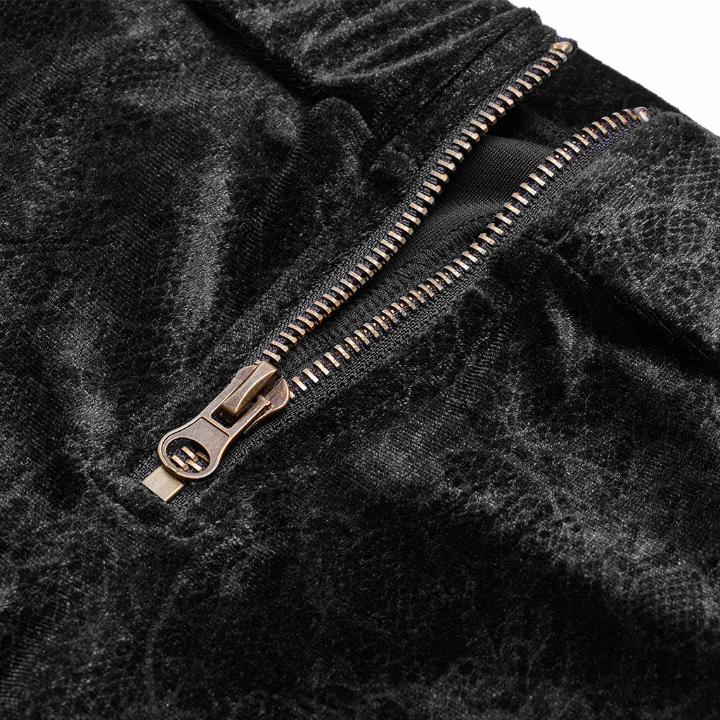 Steam Punk cable-pull loop Leggings WK-374DDF