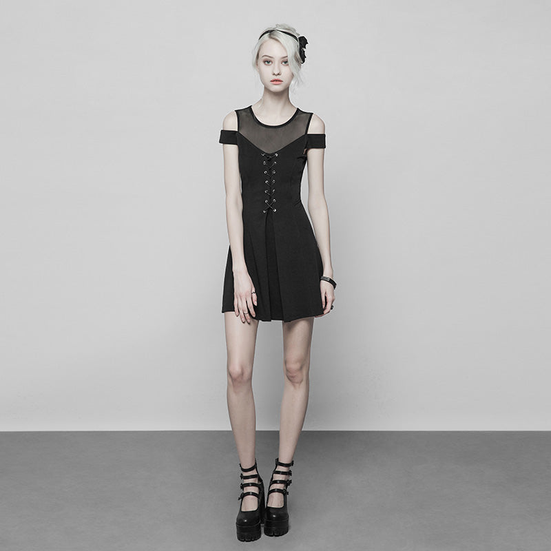 Knitted Mesh Strapless Dress OPQ-367LQF