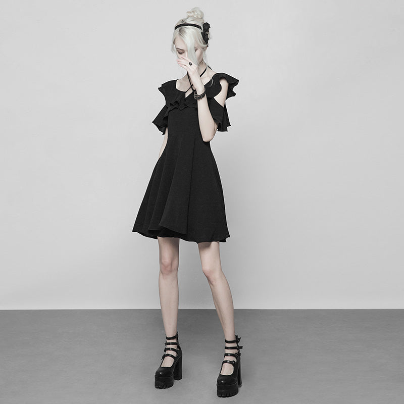 Double Lotus Leaf Edge Bandage Dress