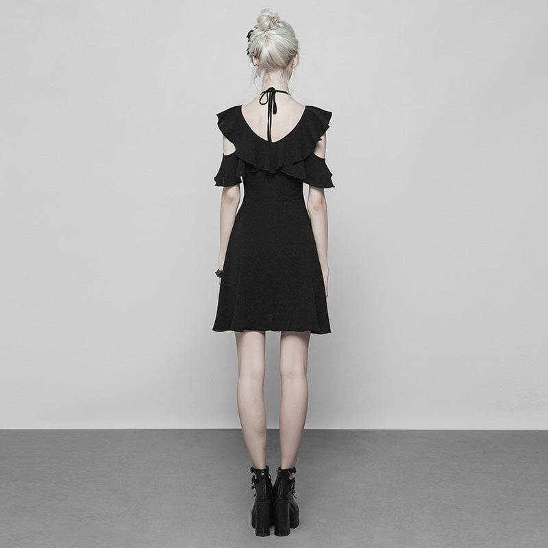 Double Lotus Leaf Edge Bandage Dress