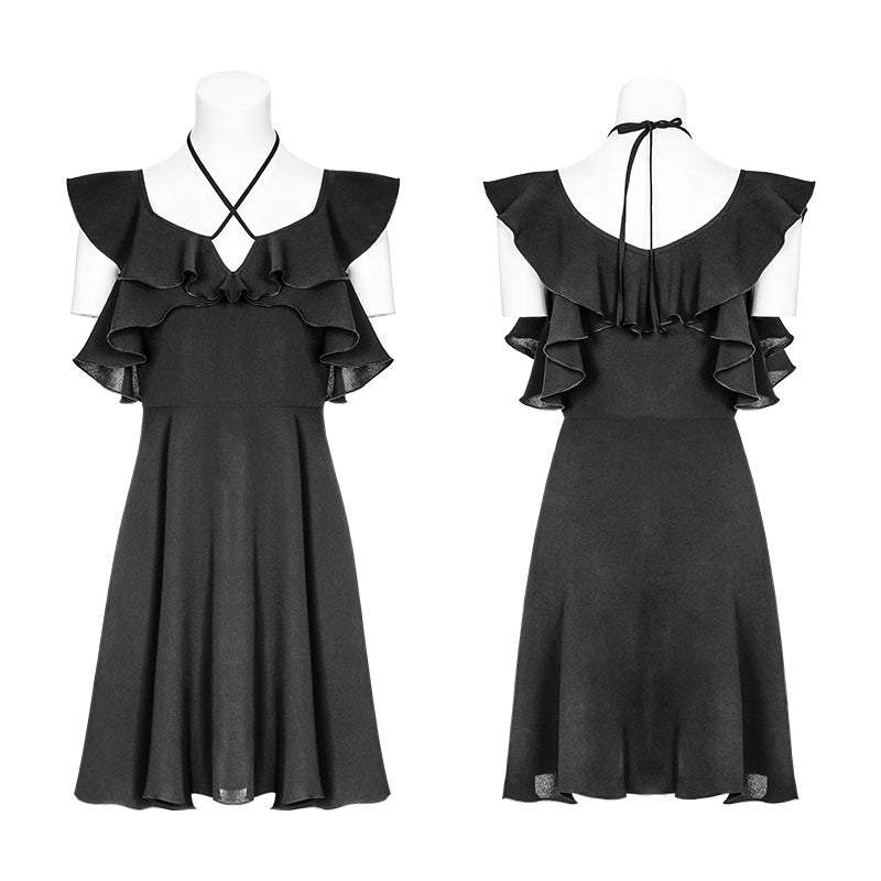 Double Lotus Leaf Edge Bandage Dress