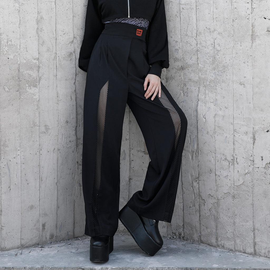 National series high waist loose waist wide-legged pants - Punk Rave Original Designer Clothing